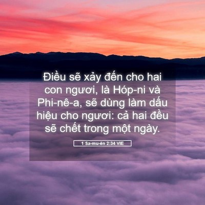 Picture 05 - 1 Sa-mu-ên 2:34 VIE - Điều sẽ xảy đến cho hai con ngươi, - Bible Verse Picture