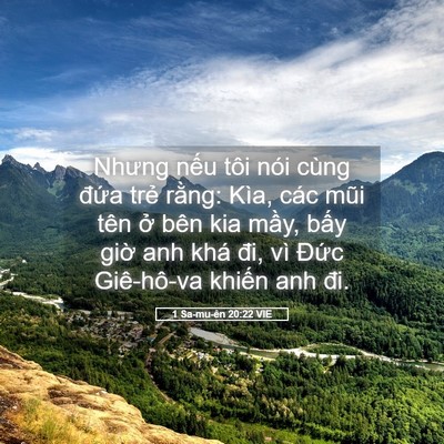 Picture 05 - 1 Sa-mu-ên 20:22 VIE - Nhưng nếu tôi nói cùng đứa trẻ rằng: - Bible Verse Picture