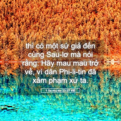 Picture 05 - 1 Sa-mu-ên 23:27 VIE - thì có một sứ giả đến cùng Sau-lơ - Bible Verse Picture