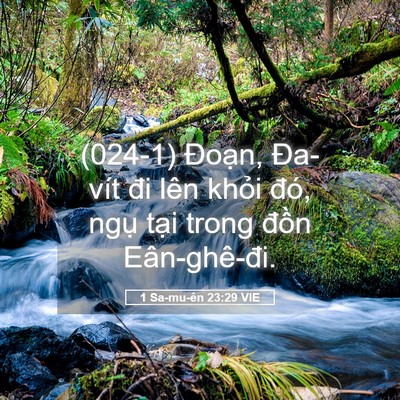 Picture 05 - 1 Sa-mu-ên 23:29 VIE - (024-1) Đoạn, Đa-vít đi lên khỏi đó, - Bible Verse Picture