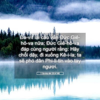 Picture 05 - 1 Sa-mu-ên 23:4 VIE - Đa-vít lại cầu vấn Đức Giê-hô-va - Bible Verse Picture