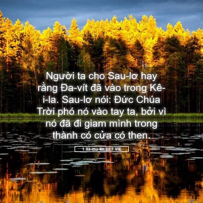 Picture 05 - 1 Sa-mu-ên 23:7 VIE - Người ta cho Sau-lơ hay rằng Đa-vít đã - Bible Verse Picture