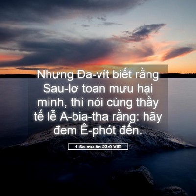 Picture 05 - 1 Sa-mu-ên 23:9 VIE - Nhưng Đa-vít biết rằng Sau-lơ toan mưu - Bible Verse Picture