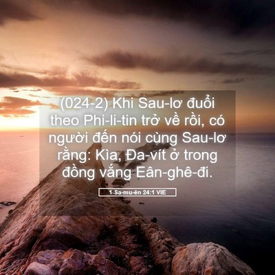 Picture 05 - 1 Sa-mu-ên 24:1 VIE - (024-2) Khi Sau-lơ đuổi theo Phi-li-tin trở - Bible Verse Picture