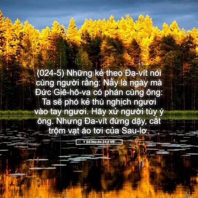 Picture 05 - 1 Sa-mu-ên 24:4 VIE - (024-5) Những kẻ theo Đa-vít nói cùng - Bible Verse Picture