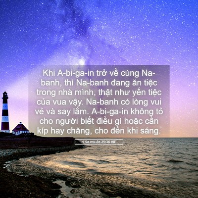 Picture 05 - 1 Sa-mu-ên 25:36 VIE - Khi A-bi-ga-in trở về cùng Na-banh, thì - Bible Verse Picture