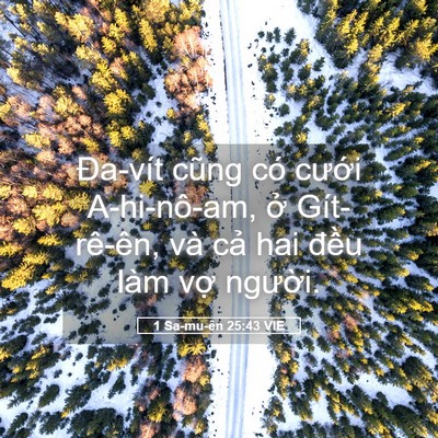 Picture 05 - 1 Sa-mu-ên 25:43 VIE - Đa-vít cũng có cưới A-hi-nô-am, ở - Bible Verse Picture