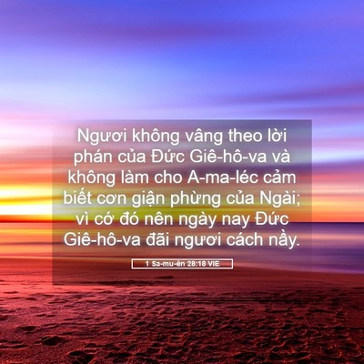 Picture 05 - 1 Sa-mu-ên 28:18 VIE - Ngươi không vâng theo lời phán của - Bible Verse Picture