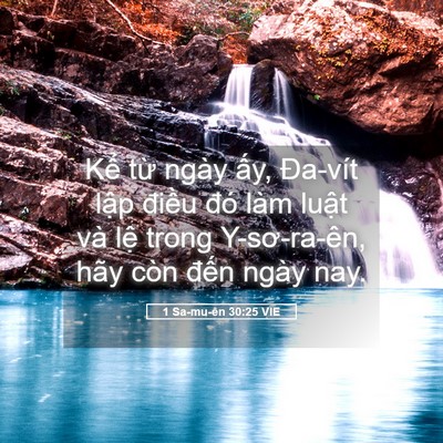 Picture 05 - 1 Sa-mu-ên 30:25 VIE - Kể từ ngày ấy, Đa-vít lập điều đó - Bible Verse Picture