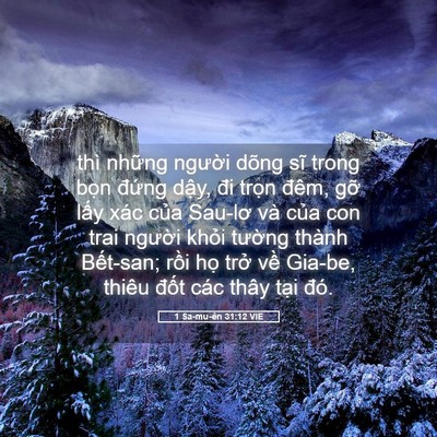 Picture 05 - 1 Sa-mu-ên 31:12 VIE - thì những người dõng sĩ trong bọn - Bible Verse Picture