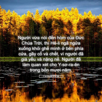 Picture 05 - 1 Sa-mu-ên 4:18 VIE - Người vừa nói đến hòm của Đức - Bible Verse Picture