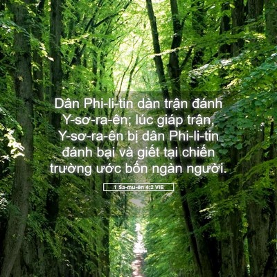 Picture 05 - 1 Sa-mu-ên 4:2 VIE - Dân Phi-li-tin dàn trận đánh Y-sơ-ra-ên; - Bible Verse Picture