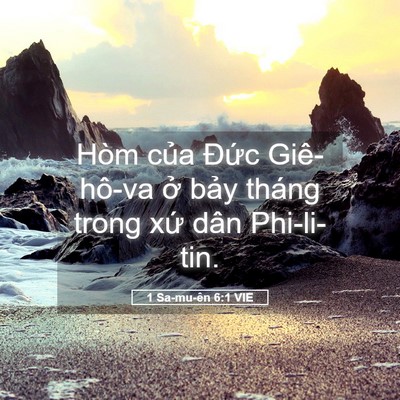 Picture 05 - 1 Sa-mu-ên 6:1 VIE - Hòm của Đức Giê-hô-va ở bảy tháng - Bible Verse Picture