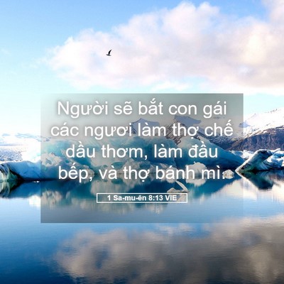 Picture 05 - 1 Sa-mu-ên 8:13 VIE - Người sẽ bắt con gái các ngươi làm - Bible Verse Picture