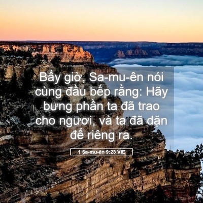 Picture 05 - 1 Sa-mu-ên 9:23 VIE - Bấy giờ, Sa-mu-ên nói cùng đầu bếp - Bible Verse Picture