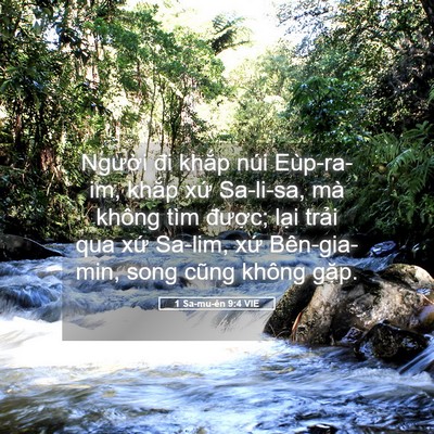 Picture 05 - 1 Sa-mu-ên 9:4 VIE - Người đi khắp núi Eùp-ra-im, khắp xứ - Bible Verse Picture