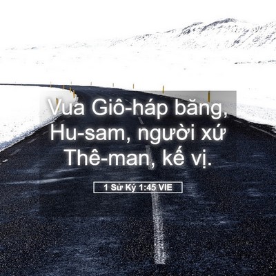 Picture 05 - 1 Sử Ký 1:45 VIE - Vua Giô-háp băng, Hu-sam, người xứ - Bible Verse Picture