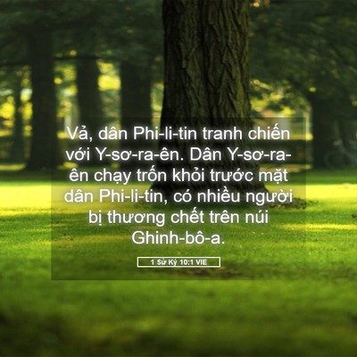 Picture 05 - 1 Sử Ký 10:1 VIE - Vả, dân Phi-li-tin tranh chiến với - Bible Verse Picture