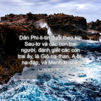 Picture 05 - 1 Sử Ký 10:2 VIE - Dân Phi-li-tin đuổi theo kịp Sau-lơ và - Bible Verse Picture