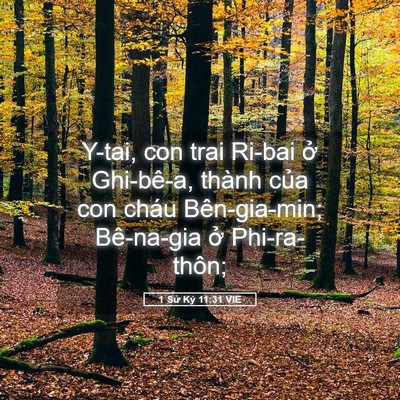 Picture 05 - 1 Sử Ký 11:31 VIE - Y-tai, con trai Ri-bai ở Ghi-bê-a, thành - Bible Verse Picture