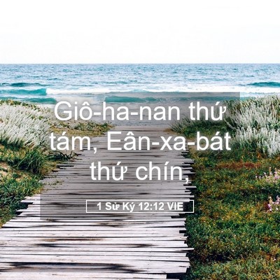 Picture 05 - 1 Sử Ký 12:12 VIE - Giô-ha-nan thứ tám, Eân-xa-bát thứ - Bible Verse Picture