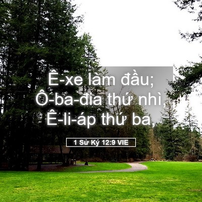 Picture 05 - 1 Sử Ký 12:9 VIE - Ê-xe làm đầu; Ô-ba-đia thứ nhì, - Bible Verse Picture