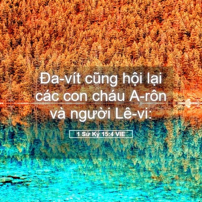 Picture 05 - 1 Sử Ký 15:4 VIE - Đa-vít cũng hội lại các con cháu A-rôn - Bible Verse Picture