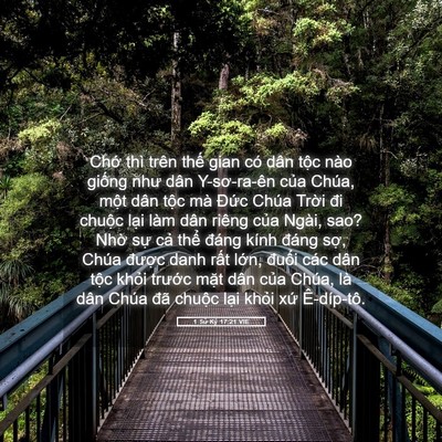 Picture 05 - 1 Sử Ký 17:21 VIE - Chớ thì trên thế gian có dân tộc nào - Bible Verse Picture