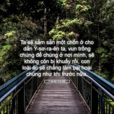 Picture 05 - 1 Sử Ký 17:9 VIE - Ta sẽ sắm sẵn một chốn ở cho dân - Bible Verse Picture