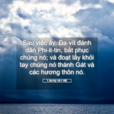 Picture 05 - 1 Sử Ký 18:1 VIE - Sau việc ấy, Đa-vít đánh dân Phi-li-tin, - Bible Verse Picture