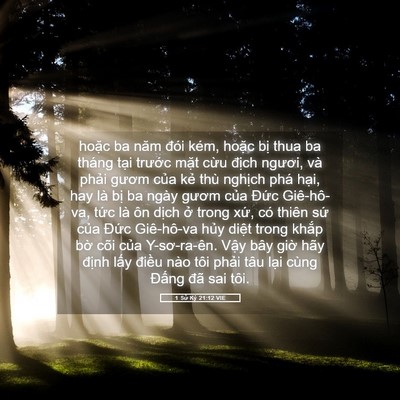 Picture 05 - 1 Sử Ký 21:12 VIE - hoặc ba năm đói kém, hoặc bị thua ba - Bible Verse Picture