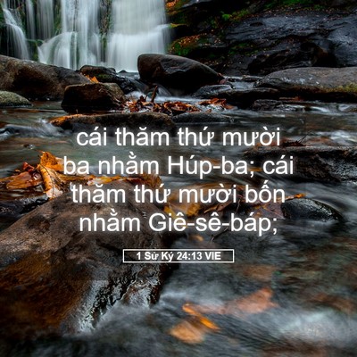 Picture 05 - 1 Sử Ký 24:13 VIE - cái thăm thứ mười ba nhằm Húp-ba; cái - Bible Verse Picture