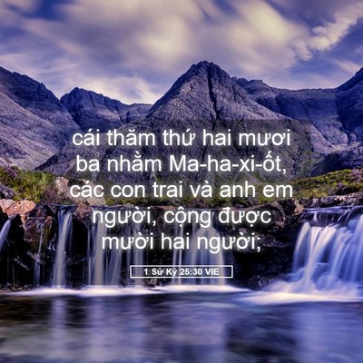 Picture 05 - 1 Sử Ký 25:30 VIE - cái thăm thứ hai mươi ba nhằm - Bible Verse Picture
