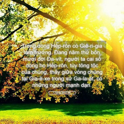 Picture 05 - 1 Sử Ký 26:31 VIE - Trong dòng Hếp-rôn có Giê-ri-gia làm - Bible Verse Picture