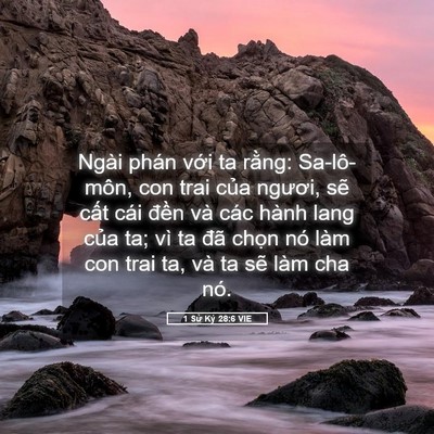 Picture 05 - 1 Sử Ký 28:6 VIE - Ngài phán với ta rằng: Sa-lô-môn, con - Bible Verse Picture