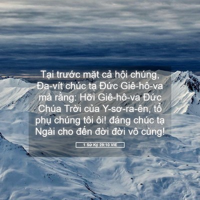 Picture 05 - 1 Sử Ký 29:10 VIE - Tại trước mặt cả hội chúng, Đa-vít - Bible Verse Picture