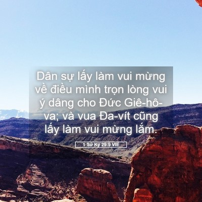 Picture 05 - 1 Sử Ký 29:9 VIE - Dân sự lấy làm vui mừng về điều - Bible Verse Picture