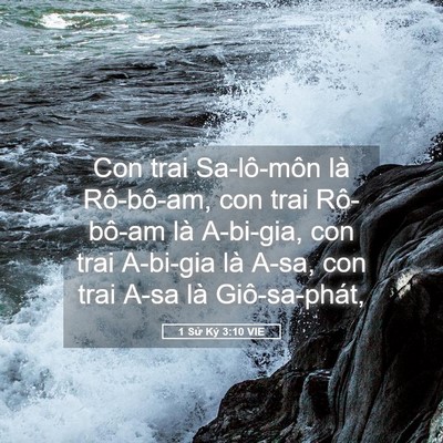 Picture 05 - 1 Sử Ký 3:10 VIE - Con trai Sa-lô-môn là Rô-bô-am, con trai - Bible Verse Picture