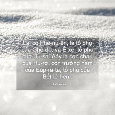 Picture 05 - 1 Sử Ký 4:4 VIE - Lại có Phê-nu-ên, là tổ phụ của - Bible Verse Picture
