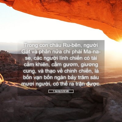 Picture 05 - 1 Sử Ký 5:18 VIE - Trong con cháu Ru-bên, người Gát và phân - Bible Verse Picture