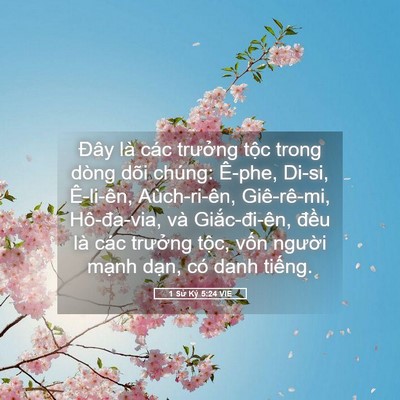 Picture 05 - 1 Sử Ký 5:24 VIE - Đây là các trưởng tộc trong dòng dõi - Bible Verse Picture