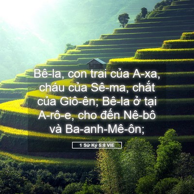 Picture 05 - 1 Sử Ký 5:8 VIE - Bê-la, con trai của A-xa, cháu của Sê-ma, - Bible Verse Picture