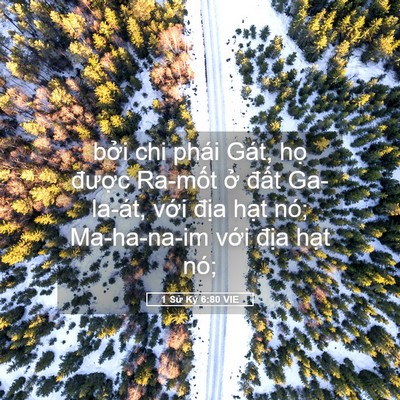 Picture 05 - 1 Sử Ký 6:80 VIE - bởi chi phái Gát, họ được Ra-mốt ở - Bible Verse Picture