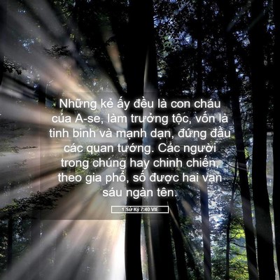 Picture 05 - 1 Sử Ký 7:40 VIE - Những kẻ ấy đều là con cháu của - Bible Verse Picture