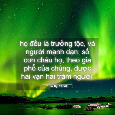 Picture 05 - 1 Sử Ký 7:9 VIE - họ đều là trưởng tộc, và người - Bible Verse Picture
