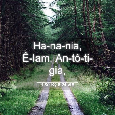 Picture 05 - 1 Sử Ký 8:24 VIE - Ha-na-nia, Ê-lam, - Bible Verse Picture