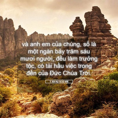 Picture 05 - 1 Sử Ký 9:13 VIE - và anh em của chúng, số là một ngàn - Bible Verse Picture