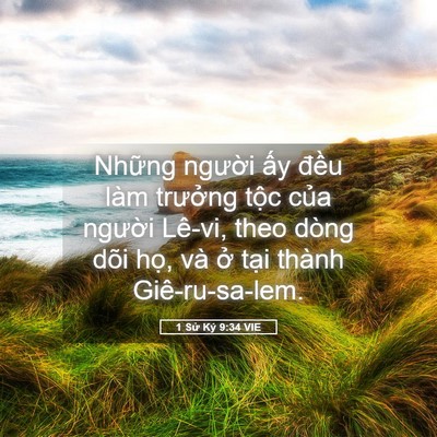 Picture 05 - 1 Sử Ký 9:34 VIE - Những người ấy đều làm trưởng tộc - Bible Verse Picture
