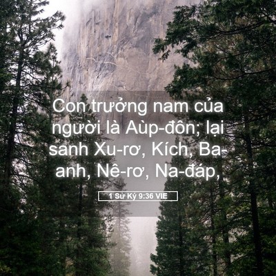 Picture 05 - 1 Sử Ký 9:36 VIE - Con trưởng nam của người là Aùp-đôn; - Bible Verse Picture