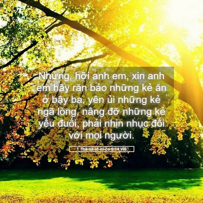 Picture 05 - 1 Thê-sa-lô-ni-ca 5:14 VIE - Nhưng, hỡi anh em, xin anh em hãy răn bảo - Bible Verse Picture